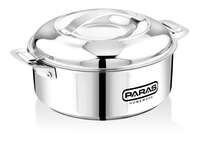 Paras Homeware Sigma Steel Casserole|Food Grade | Easy to Carry | Easy to Store For Rice, Gravy, Curry|5000ml