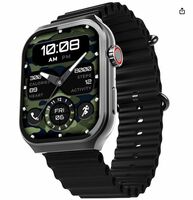 beatxp Marv Ultra 2.01 HD Bluetooth Calling Smart Watch, Metal Body, Rotary Crown, 500 Nits, Health Tracking, Wireless Charging(Electric Black)