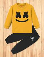 SUPERKID - Boys & Girls Casual T-shirt Pant (Yellow)