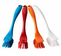 Ikea Polypropylene Polyester Dish-Washing Brush (25 cm, Assorted Colours) - Pack of 4