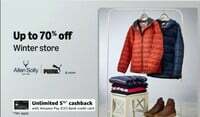 Amazon - Winter Store Upto 70% Off - Top Brands Puma - Allensolly + Bank Offers