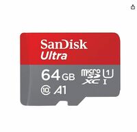 SanDisk Ultra 64GB microSDXC UHS-I, 140MB/s R, Memory Card, 10 Y Warranty, for Smartphones