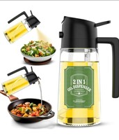 Tekcool 500ml 2 in 1 Olive Oil Sprayer and Oil Dispenser Bottle (Pack of 1)
