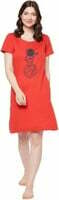 Clovia Women's Cotton Printed Short Night Dress