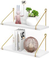 UHUD CRAFTS - Wall Shelf (Metallic Gold) 