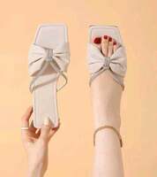  Ethnic Sandal - Women Off White Flats