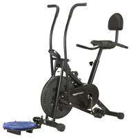 Amazon Basics Air Bike Exercise Cycle with Moving or Stationary Handles, Adjustable Cushioned Seat