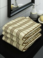 Athom Living Ecosaviour Premium Cotton Bath Towel Alfa Yellow (Pack of 3)