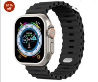 Like Star® T800 Ultra Smart Watch with Beautiful Strap, Bluetooth Calling Smart Watch, 1.99" Touch Display with Fitness & Outdoor, Health & Medical Tracker, 8 Unique UI Interactions (Black) 