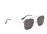 Gold Berg - Grey Lens & Gold-Toned Square Sunglasses 