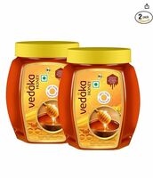 Amazon Brand - Vedaka Honey | 100% Pure| No Added Sugar or Adulteration | Product of India | 1 Kg (Pack of 2) (Previously Kitchen Cheer)