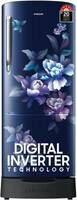 SAMSUNG 183 L Direct Cool Single Door 5 Star Refrigerator with Base Drawer with Digital Inverter  (HIMALAYAN POPPY BLUE, RR20D2825HV/NL)