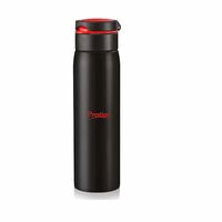 Prestige PSSB 06 SS Single Walled Stainless Steel Water Bottle 600ml, Black- Pack of 1