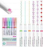 FunBlast Linear Color Pen Highlighter Pen Set Line Markers Colors For Adults&Kids|Roller Line Marker School Stationery Kit|Roller Line Markers For Drawing|Journaling|Scrapbooking|Assorted 