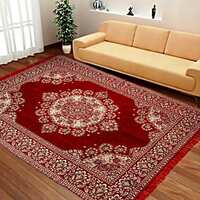 Red - Cotton Carpet (155 cm X 210 cm)
