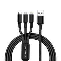 Kratos Unbreakable 1.2 Mtr 3 in 1 Charging Cable 