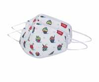 Wiki Champs Mask for Kids (Cupcake, White, Small Size, Pack of 2)