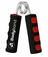 Bodyband Hand Grip Strengthener with Foam Handle, Hand Gripper for Men & Women for Gym Workout Hand Exercise Equipment to Use in Home for Forearm Exercise, Finger Exercise Power Gripper - Red