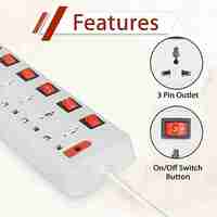 skeisy ext-107 universal surge protector 7socket 7switch extension-boards