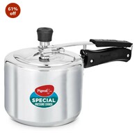 Pigeon by Stovekraft 3 Litre Special Aluminium Inner Lid Non-Induction base Pressure Cooker (Silver) BIS Certified