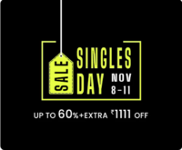 Singles Day Sale | Buy 1 Get 1 Free + Upto 60% off + Extra 1111 Off | 8-11 Nov