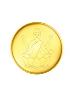 BHIMA 24KT Goddess Lakshmi Gold Coin-0.5gm