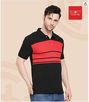 Scott International Men's Rich Cotton Regular Fit Striper Polo T-Shirt, T-Shirts for Men, Collar T Shirts for Men, Polo T Shirts for Men, T Shirt for Men Cotton, Polo T Shirt…