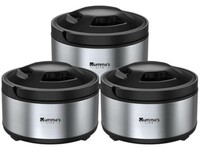 Mumma's LIFE Stainless Steel of 3 (1.5, 2, 2.5L) Pack of 3 Thermoware Casserole Set