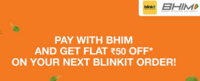 BHIM UPI x Blinkit : Get ₹50 off on minimum order value ₹499