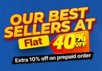 Flat 40% Off + Extra 10% Off on Prepaid order