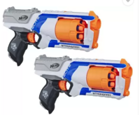 Nerf Elite Strongarm Blaster 2-Pack, 2 Blasters and 12 Official Elite Darts Guns & Darts  (Multicolor)