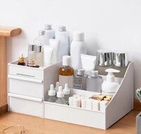 ALOXE Cosmetic Organizer Box Drawers Storage Plastic Stationary Box | Make Up Organiser For Women 
 