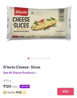 D'lecta Cheese- 20 Slices 