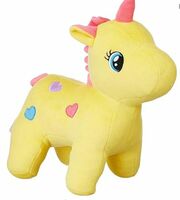 Amazon Brand - Jam & Honey Yellow Unicorn Soft Toy, 35 cm
