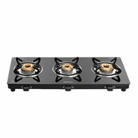 Bajaj - Ucx 3 Burner Slim Glass Top Gas Stove (Black)
