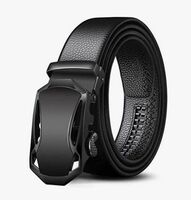 ZORO Men's Vegan Leather Belt for Men, Formal/Casual,Autolock,Black | Fit on up to 40 Inches Waist size (BLACK-58-BK7201, 1)