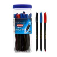 Reynolds AEROSLIM Ball Pen SET - 25 PENS (15 BLUE, 5 Black, 5 Red) | PENS WITH COMFORTABLE GRIP |BALL PENS FOR WRITING | PEN FOR STUDENTS & OFFICE STATIONERY | 0.7 mm TIP SIZE