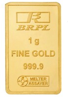 BRPL Gold Coin 1g || 9999 purity || @Rs 7191