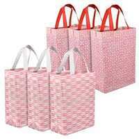 Heart Home Shopping Handbag | Grocery Handbag | Shopping Bag | Grocery Shopping Bag | Reusable Shopping Bags | Vegetable Bag | Carry Bag | Pack of 6 | Multicolor