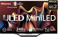 Hisense 139 cm (55 inches) U7N Series 4K Ultra HD Smart QLED Mini LED TV 55U7N (Black)