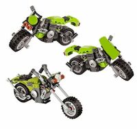 PLUSPOINT 3 in 1 Motorbike Architect Blocks Brick Toys Highway Building Blocks Set 129+ Pieces | Crusier Bike Educational Construction Learning Brick STEM DIY Toy for Kids & Adults