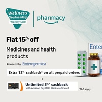 Wednesday Wellness Weekly Sale | 12% cashback up to ₹350 on Min Order of ₹2500