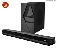 boAt Aavante Bar 2000 Pro 200 W Bluetooth Soundbar w/ 2.1 Channel Wireless Subwoofer, Bluetooth v5.3, EQ Modes,Multiple Ports, Bass and Treble Controls & Master Remote(Premium Black)