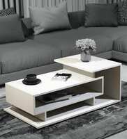 Kiosk Coffee Table In Frosty White Colour