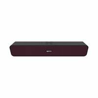 amazon basics 16W Bluetooth Soundbar Speaker with 1200mah Battery, BT v5.3, Aux, USB Port for Mobile, PC, Tablets, and Laptops (Black-Maroon)