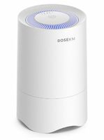 Rosekm Small Air Purifier for Home Bedroom, Personal Desk Mini Air Purifier, Room Hepa Air Purifier Fresheners Cleaner for Pets, Smoke, Desktop, Office (White)