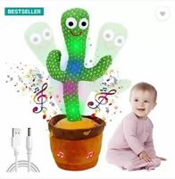 totoy Toy Talking Plant Plush Voice Repeat, Recording 120+ Song  (Green)