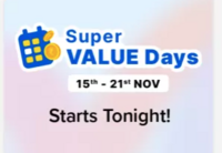 Flipkart super value days: Upto 68% off + 10% off With IDFC, HDFC Cards
