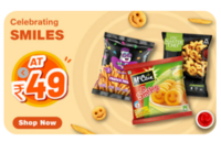 Celebrate smile at 49/-: McCain Smiles 415 g  and  Hyfun Frozen Potato Bets 400 g 