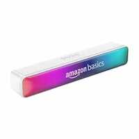 amazon basics Wireless Soundbar with Bluetooth, USB and Party RGB Lights for Tv, Mobile, Pc, Tablets, and Laptops, 16W (White)